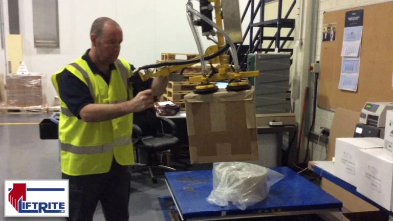 Installed vacuum box lifting solution in operation
